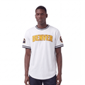 NBA DENVER NUGGETS CLASSIC CHENILLE Men DOUBLE KNIT T-Shirt (WHITE) product image 1, provided for visual reference and