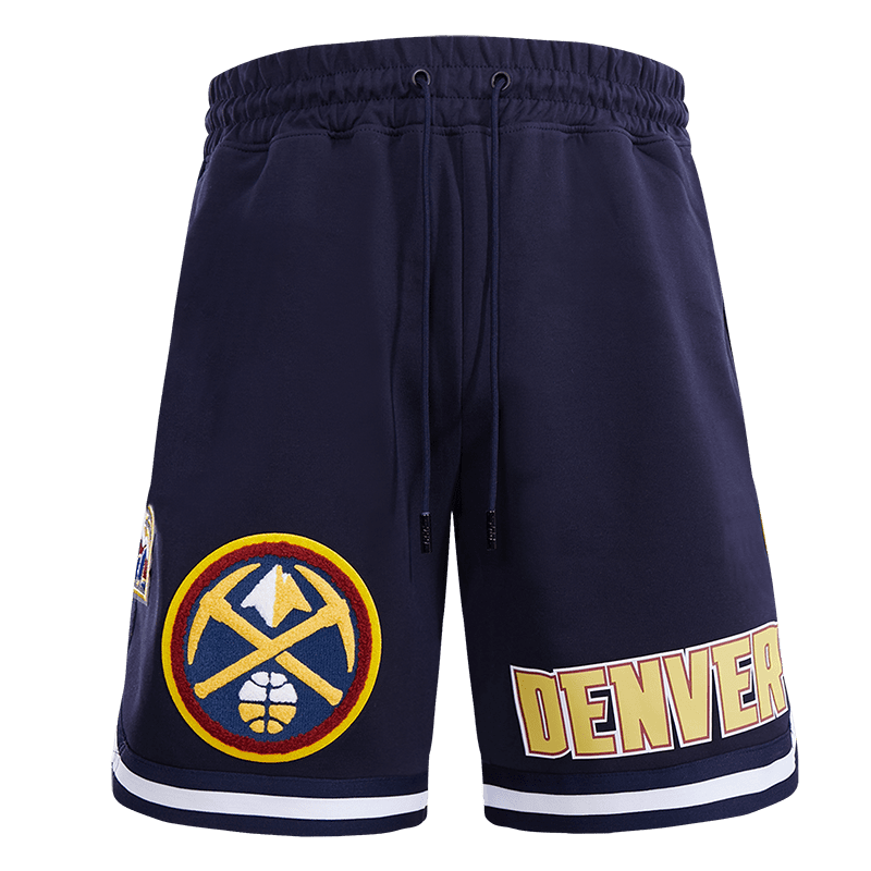 NBA DENVER NUGGETS CLASSIC CHENILLE Men SHORT (MIDNIGHT NAVY) product image 1, provided for visual reference and product