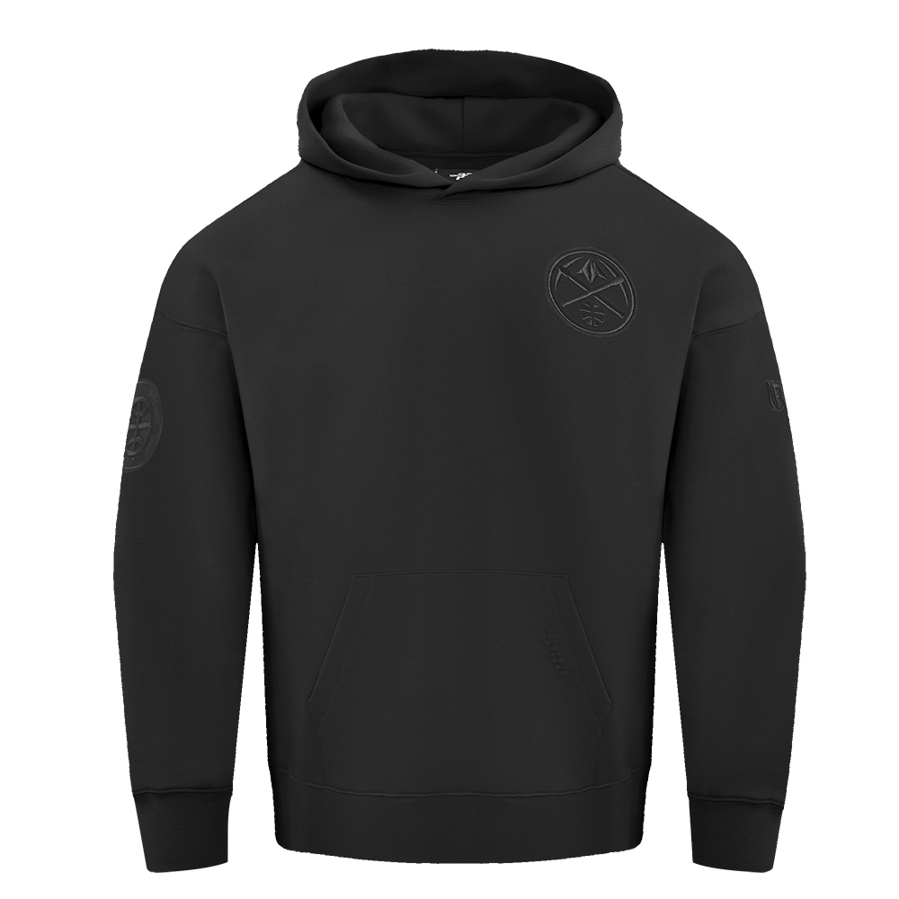 NBA DENVER NUGGETS NEUTRAL Men DROP SHOULDER PULLOVER HOODIE (BLACK) product image 3, provided for visual reference and