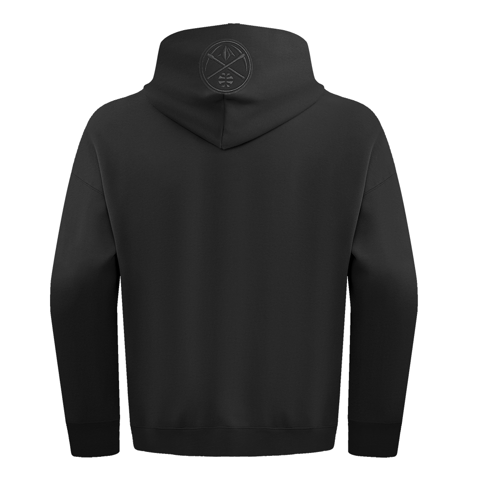 NBA DENVER NUGGETS NEUTRAL Men DROP SHOULDER PULLOVER HOODIE (BLACK) product image 5, provided for visual reference and