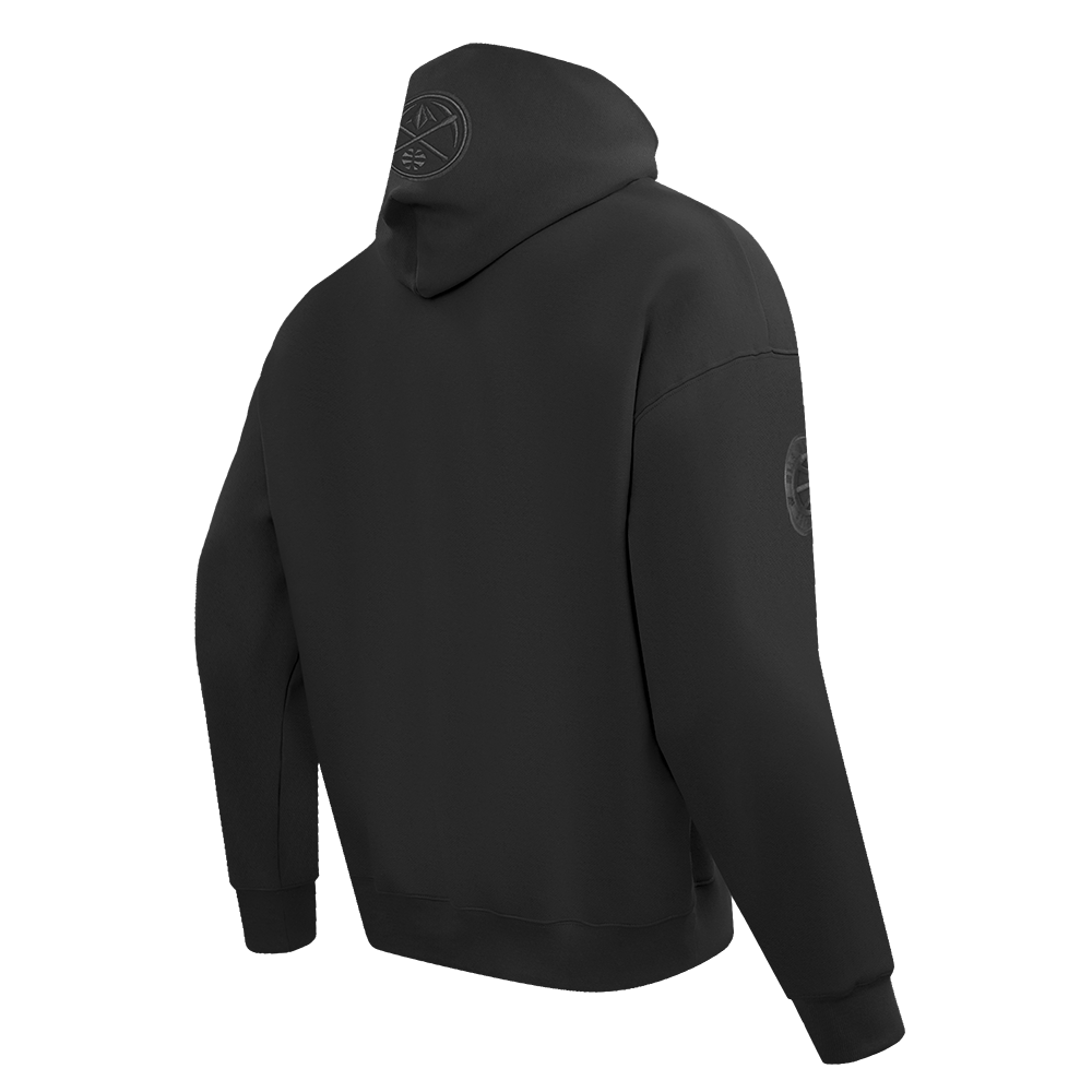 NBA DENVER NUGGETS NEUTRAL Men DROP SHOULDER PULLOVER HOODIE (BLACK) product image 6, provided for visual reference and