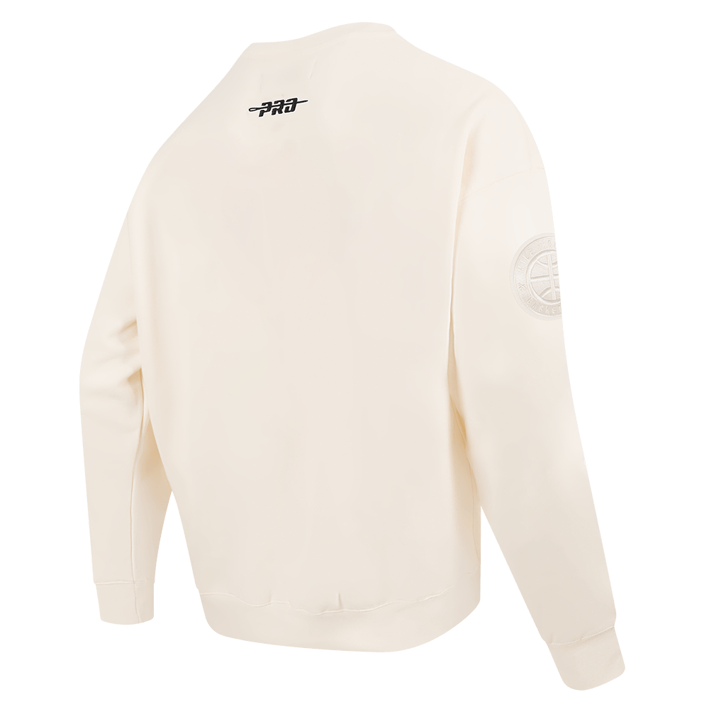 NBA DENVER NUGGETS NEUTRAL Men DROP SHOULDER FLC CREWNECK (EGGSHELL) product image 4, provided for visual reference and
