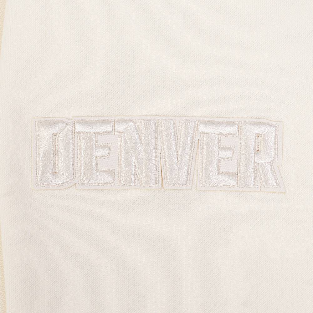 NBA DENVER NUGGETS NEUTRAL Men DROP SHOULDER FLC CREWNECK (EGGSHELL) product image 7, provided for visual reference and