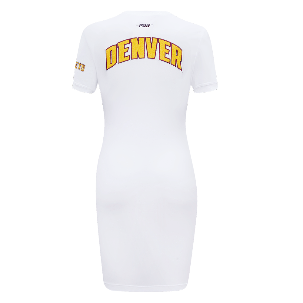 NBA DENVER NUGGETS CLASSIC Women BODYCON DRESS (WHITE) product image 3, provided for visual reference and product detail