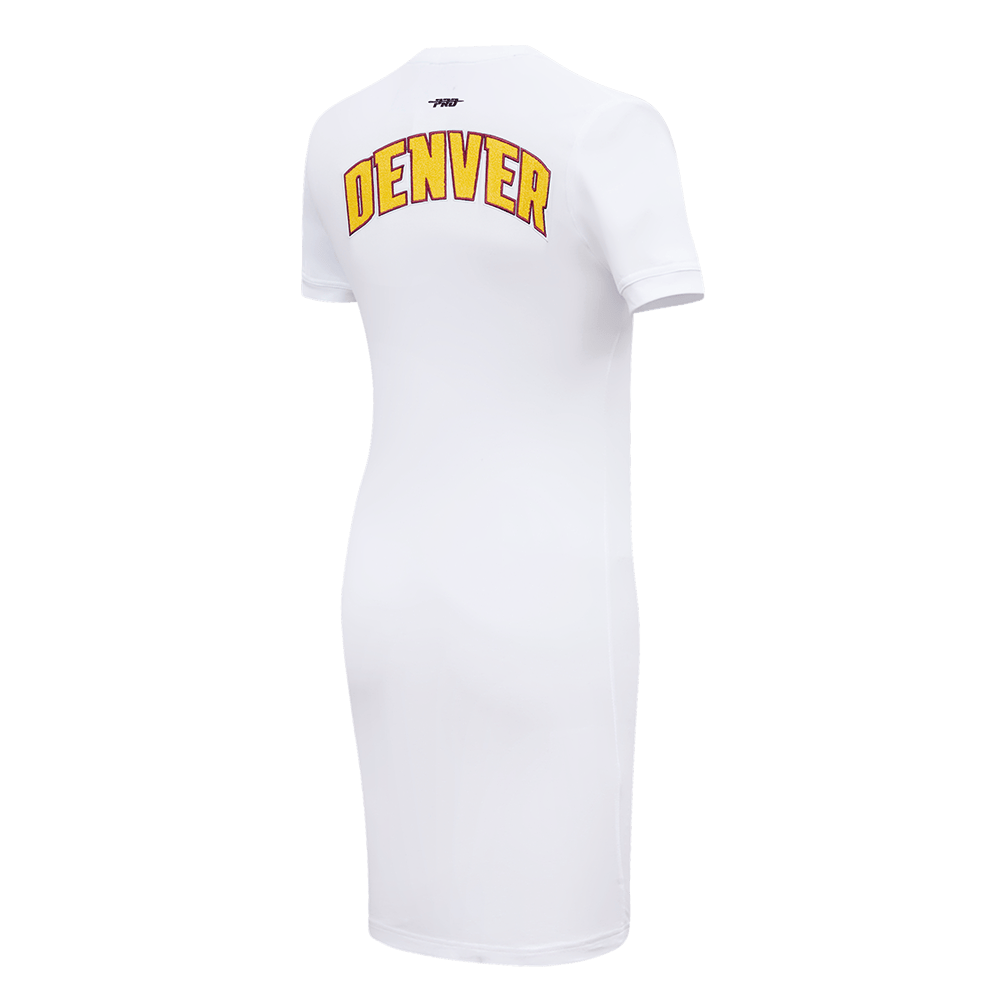 NBA DENVER NUGGETS CLASSIC Women BODYCON DRESS (WHITE) product image 4, provided for visual reference and product detail