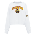 NBA DENVER NUGGETS CLASSIC Women CREWNECK (WHITE) product image 1, provided for visual reference and product detail review