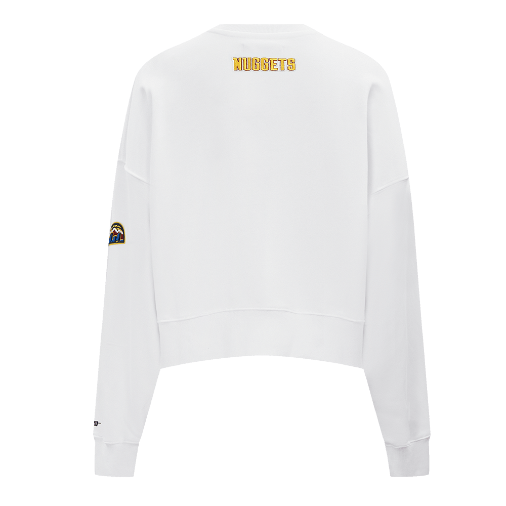 NBA DENVER NUGGETS CLASSIC Women CREWNECK (WHITE) product image 3, provided for visual reference and product detail review