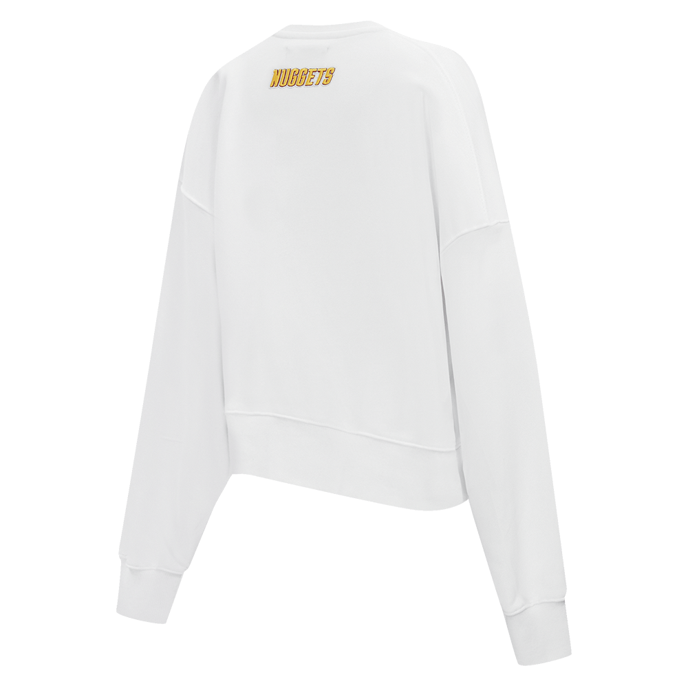 NBA DENVER NUGGETS CLASSIC Women CREWNECK (WHITE) product image 4, provided for visual reference and product detail review