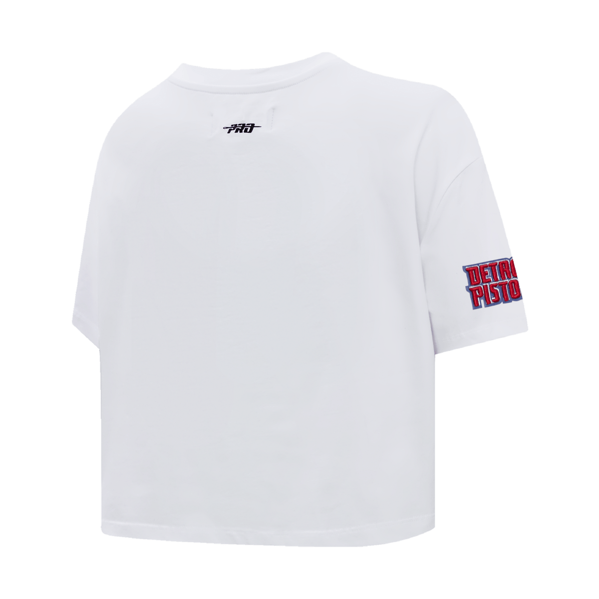 NBA DETROIT PISTONS SCRIPT TAIL Women SINGLE JERSEY BOXY T-Shirt (WHITE) product image 3, provided for visual reference and