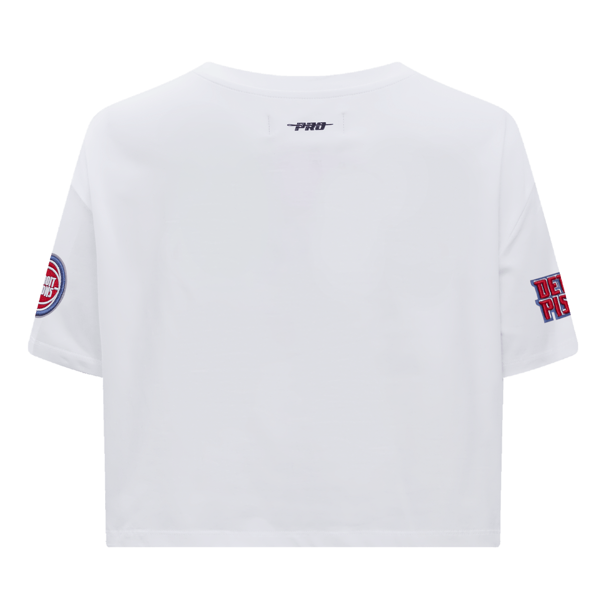 NBA DETROIT PISTONS SCRIPT TAIL Women SINGLE JERSEY BOXY T-Shirt (WHITE) product image 4, provided for visual reference and