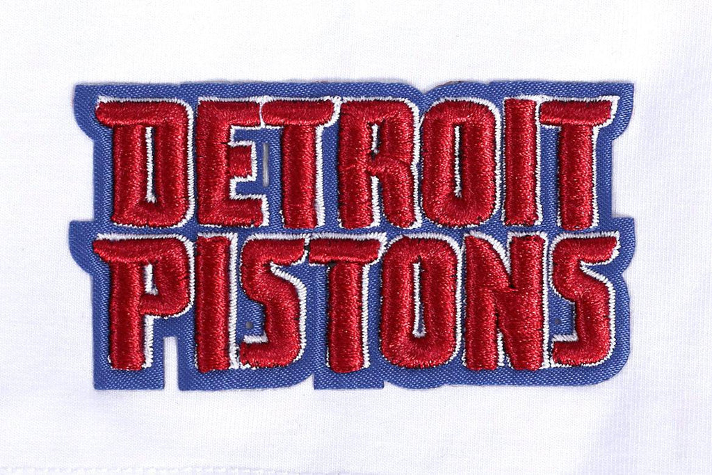 NBA DETROIT PISTONS SCRIPT TAIL Women SINGLE JERSEY BOXY T-Shirt (WHITE) product image 7, provided for visual reference and