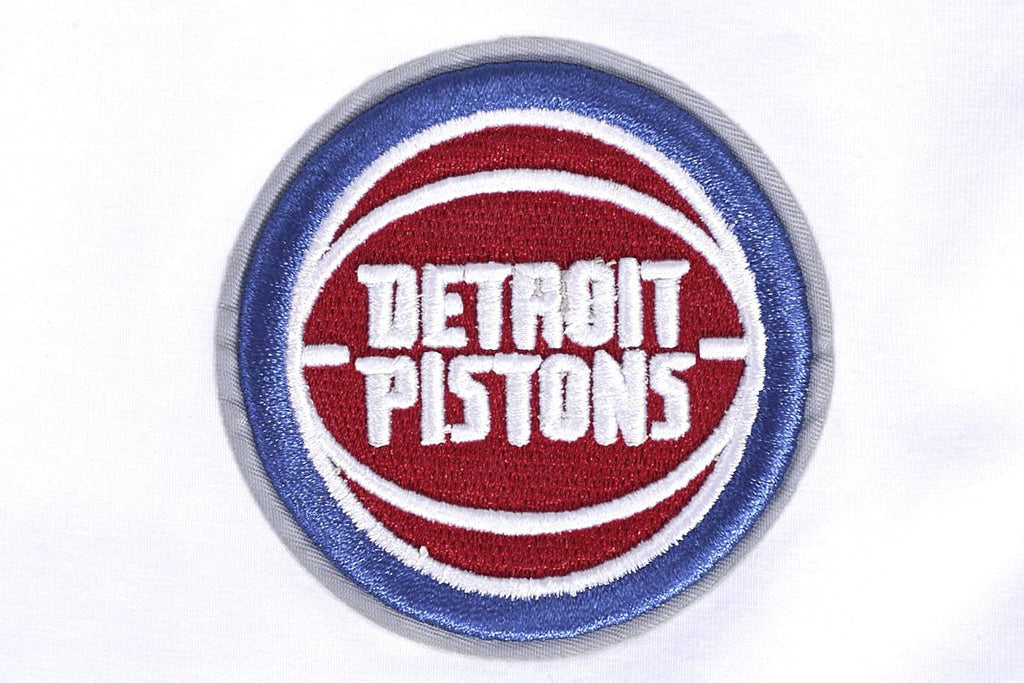 NBA DETROIT PISTONS SCRIPT TAIL Women SINGLE JERSEY BOXY T-Shirt (WHITE) product image 6, provided for visual reference and