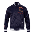 NBA GOLDEN STATE WARRIORS CITY EDITION 24-25 Men RIB SATIN JACKET (MIDNIGHT NAVY) product image 1, provided for visual