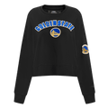 NBA GOLDEN STATE WARRIORS CLASSIC Women CREWNECK (BLACK) product image 1, provided for visual reference and product detail