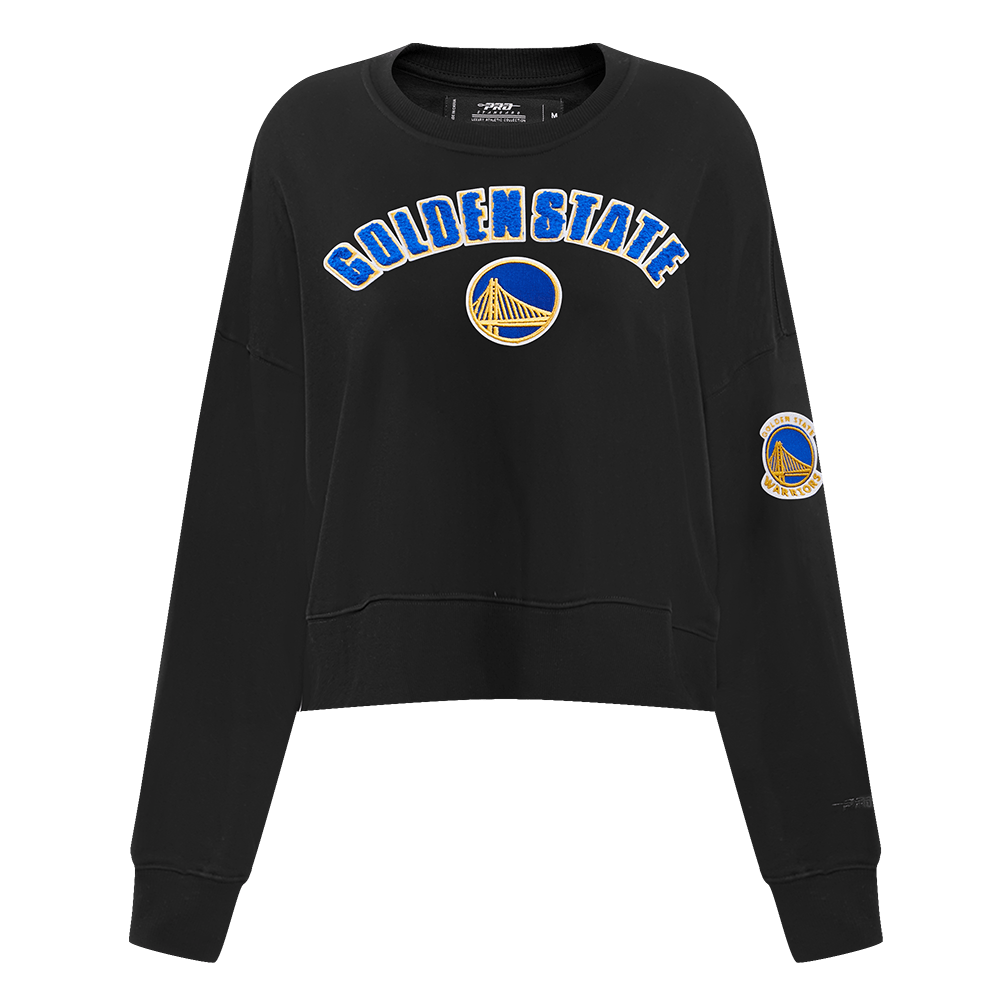 NBA GOLDEN STATE WARRIORS CLASSIC Women CREWNECK (BLACK) product image 1, provided for visual reference and product detail