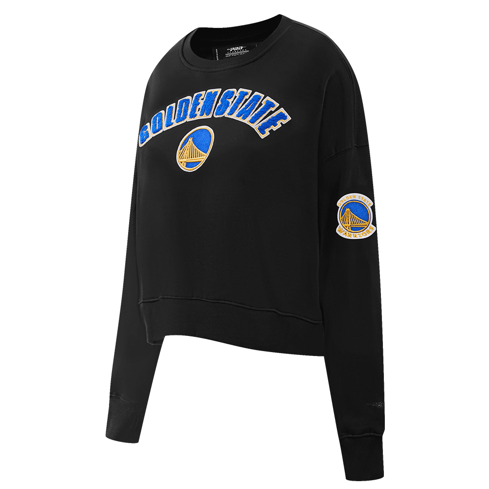NBA GOLDEN STATE WARRIORS CLASSIC Women CREWNECK (BLACK) product image 2, provided for visual reference and product detail
