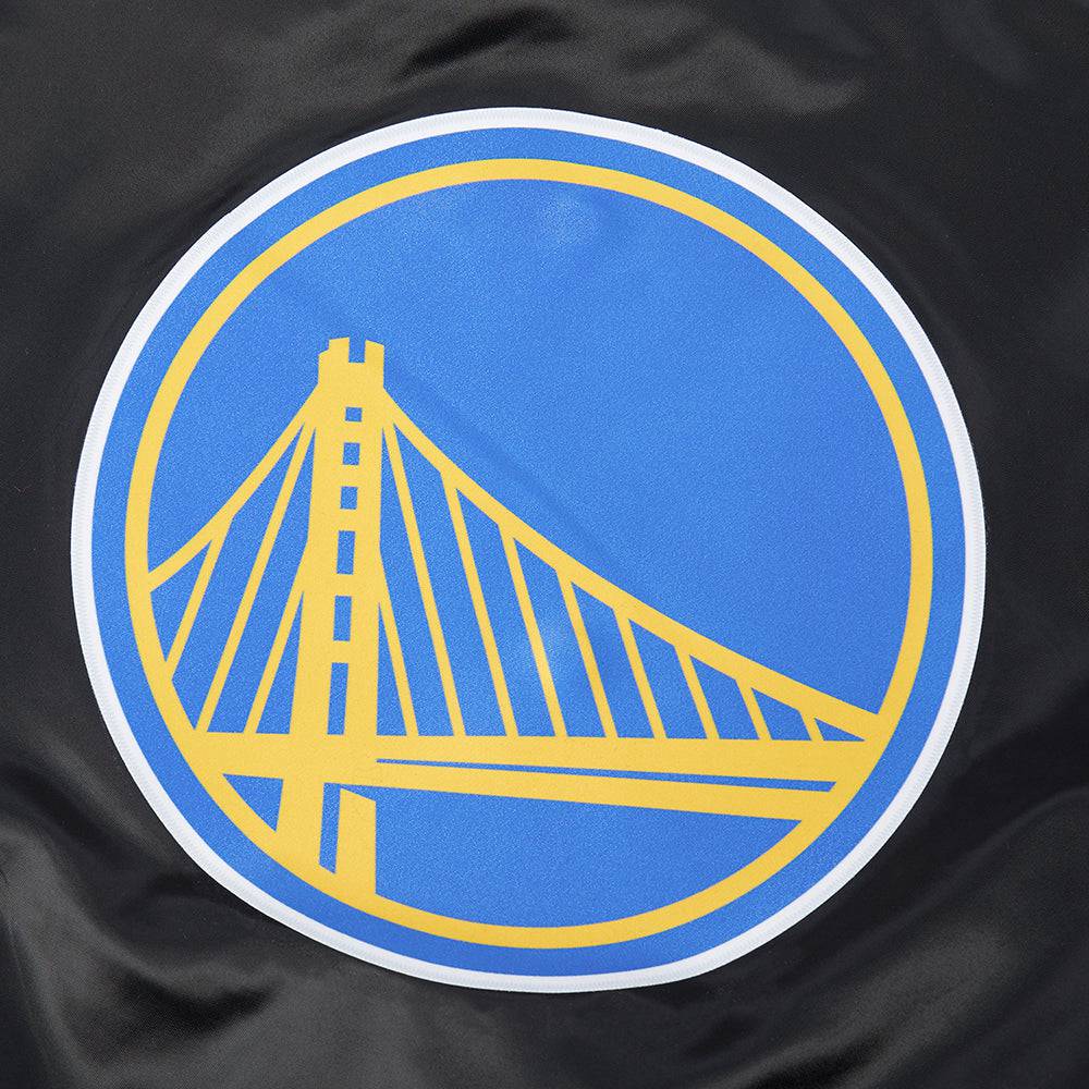 NBA GOLDEN STATE WARRIORS CLASSIC Women SATIN JACKET (BLACK) product image 6, provided for visual reference and product