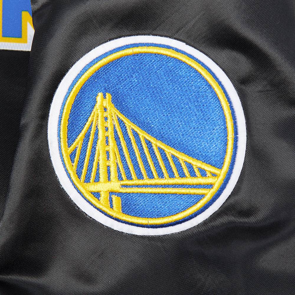 NBA GOLDEN STATE WARRIORS CLASSIC Women SATIN JACKET (BLACK) product image 7, provided for visual reference and product
