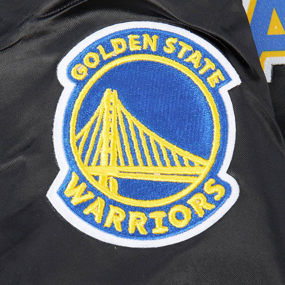 NBA GOLDEN STATE WARRIORS CLASSIC Women SATIN JACKET (BLACK) product image 8, provided for visual reference and product