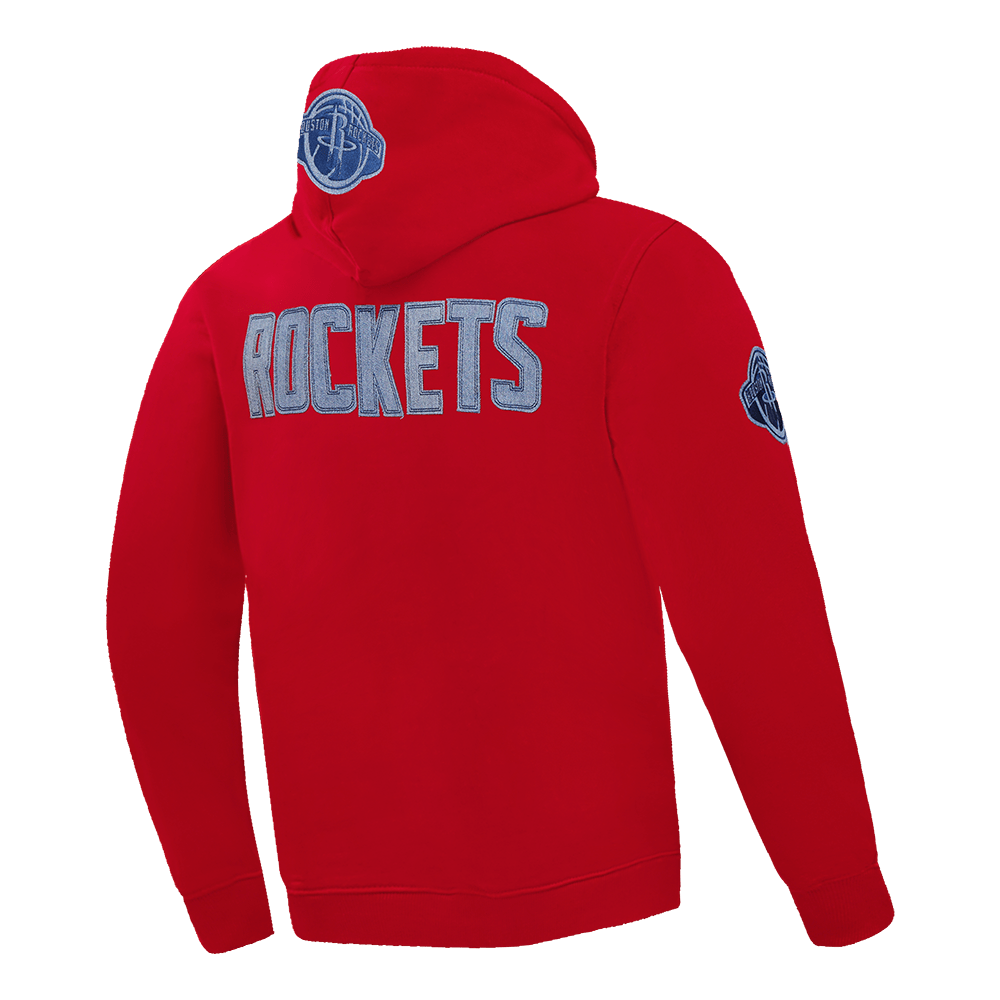 NBA HOUSTON ROCKETS VARSITY BLUES Men PULLOVER HOODIE (RED) product image 4, provided for visual reference and product