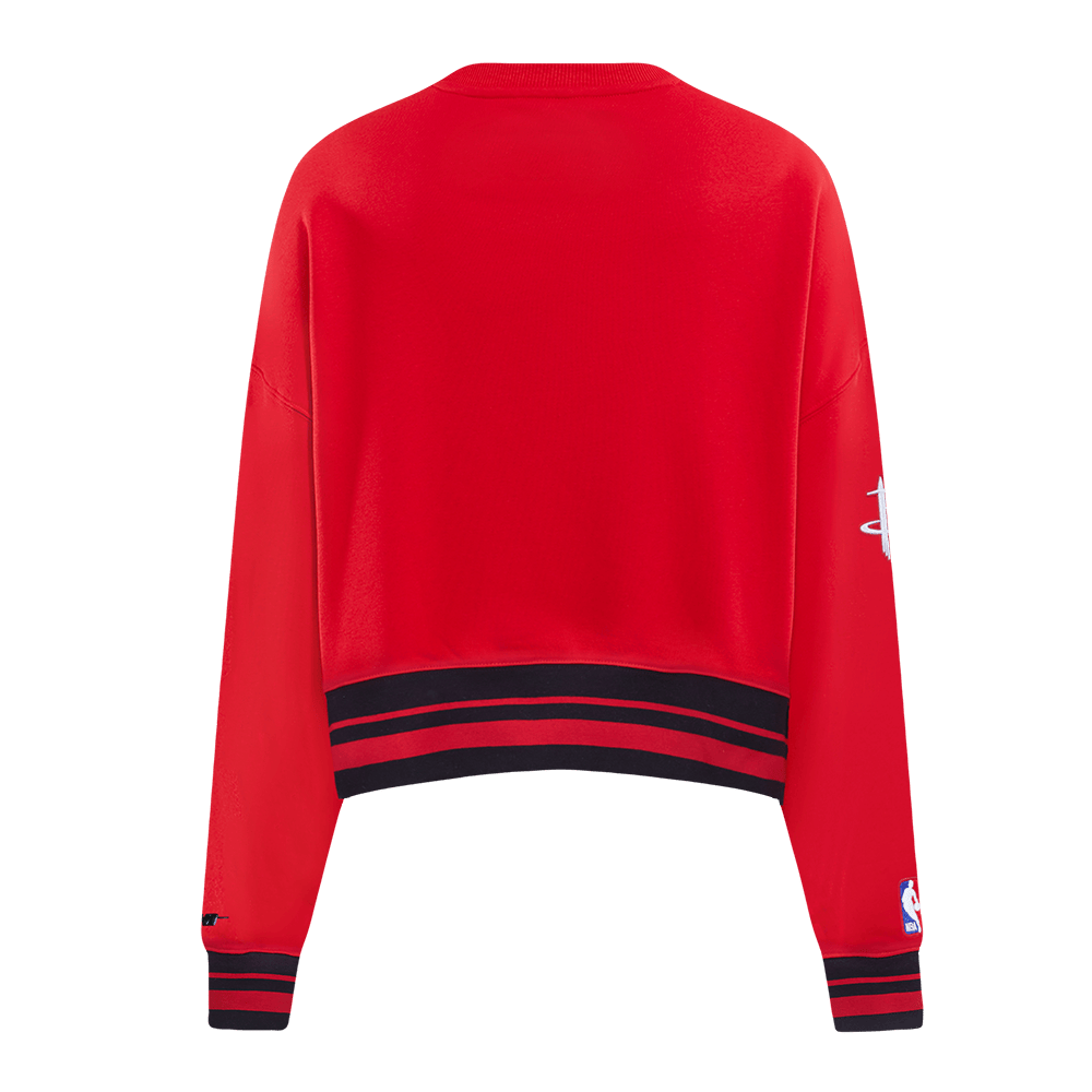 NBA HOUSTON ROCKETS RETRO CLASSIC Women CREWNECK (RED/BLACK) product image 3, provided for visual reference and product