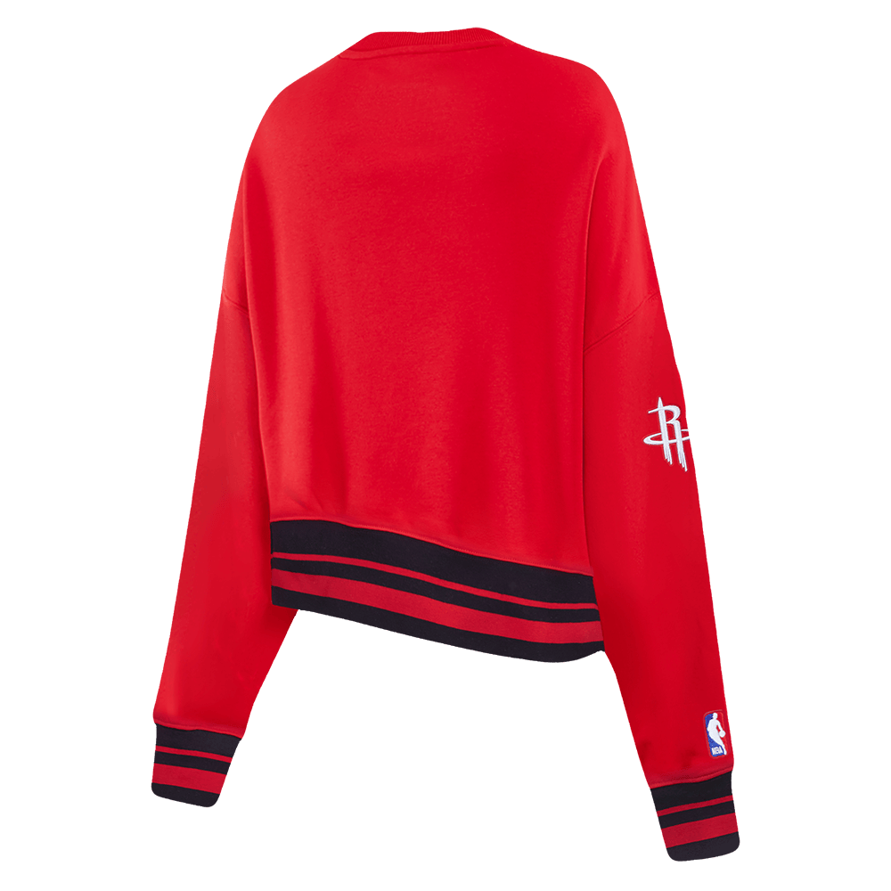 NBA HOUSTON ROCKETS RETRO CLASSIC Women CREWNECK (RED/BLACK) product image 4, provided for visual reference and product