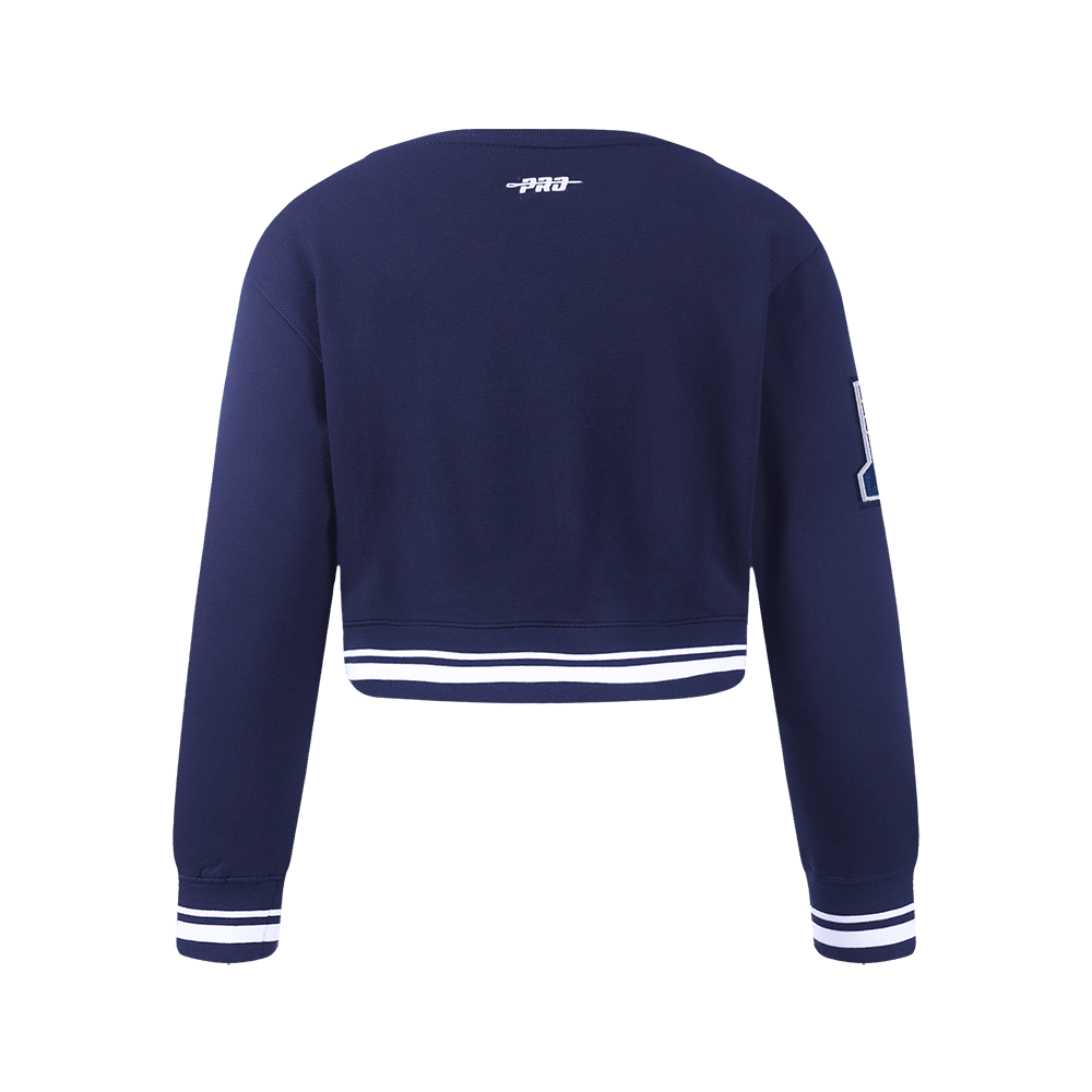 NBA Indiana Pacers Retro Classic Big Girl'S Rib Fleece Crewneck (Midnight Navy) product image 3, provided for visual