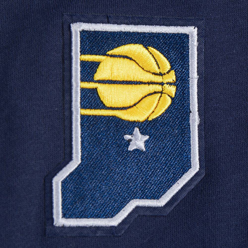 NBA Indiana Pacers Retro Classic Big Girl'S Rib Fleece Crewneck (Midnight Navy) product image 6, provided for visual