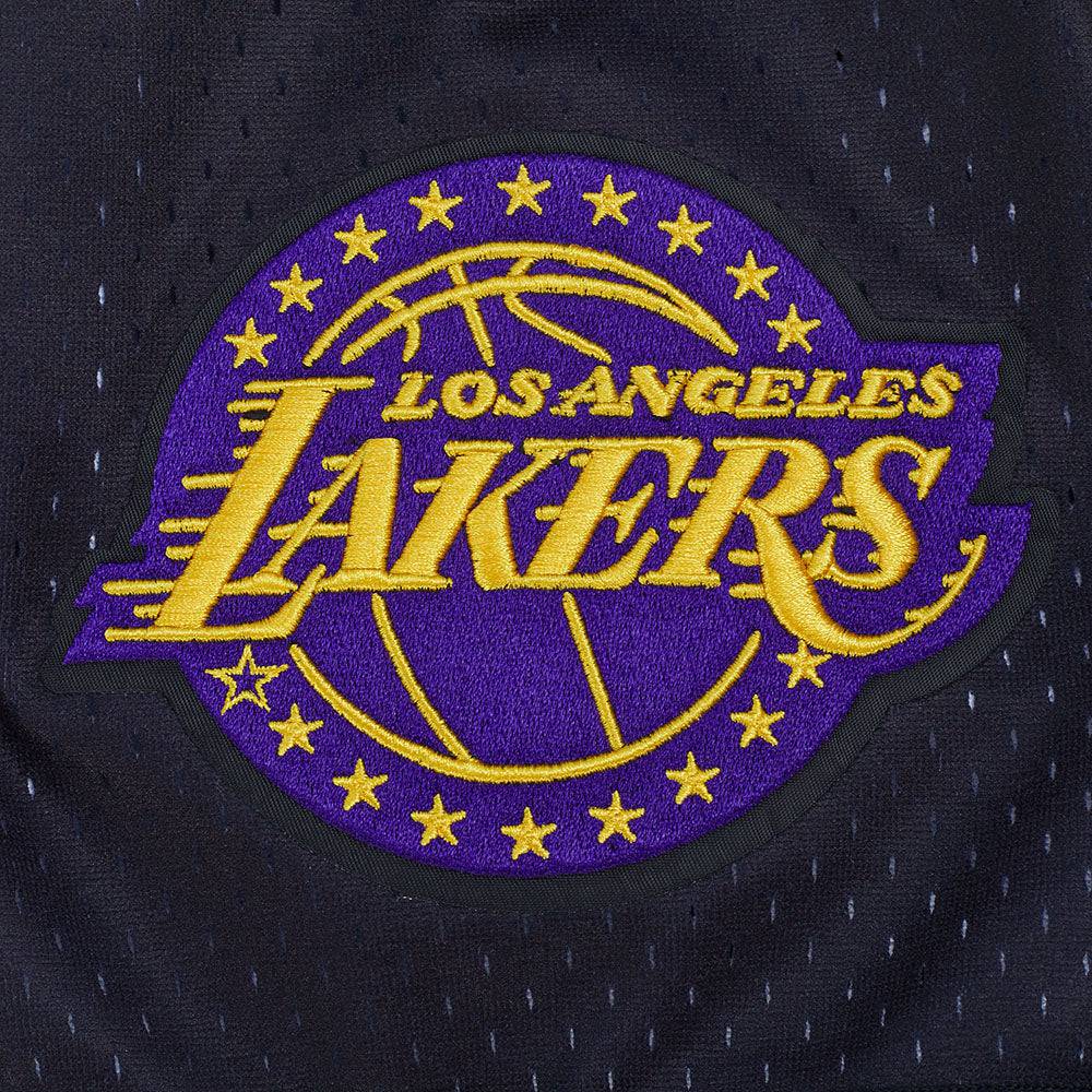 NBA LOS ANGELES LAKERS CITY EDITION 24-25 Men OMBRE MESH BUTTON DOWN (BLACK/PURPLE) product image 7, provided for visual