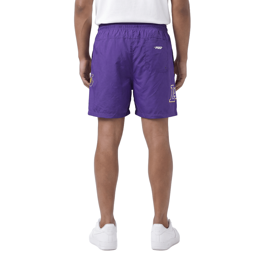 NBA LOS ANGELES LAKERS CLASSIC Men WOVEN SHORT (PURPLE) product image 2, provided for visual reference and product detail