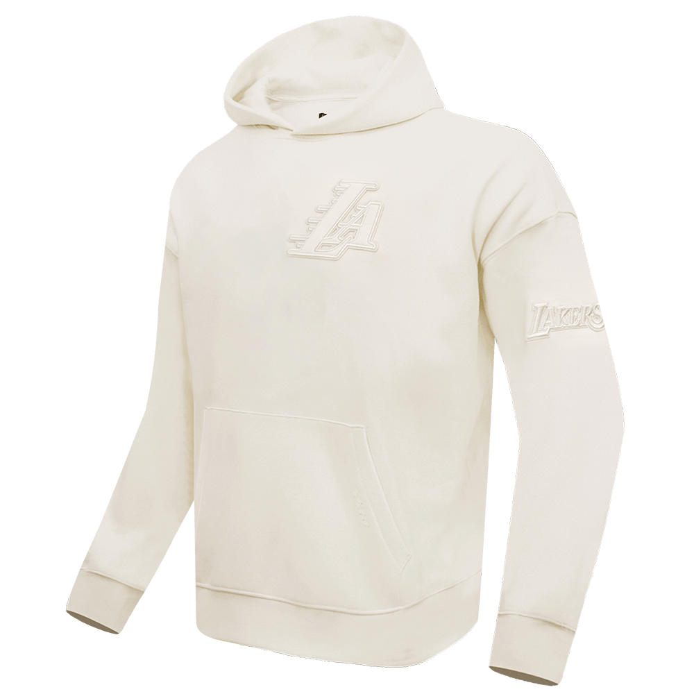 NBA LOS ANGELES LAKERS NEUTRAL Men DROP SHOULDER FLEECE PULLOVER HOODIE (EGGSHELL) product image 9, provided for visual