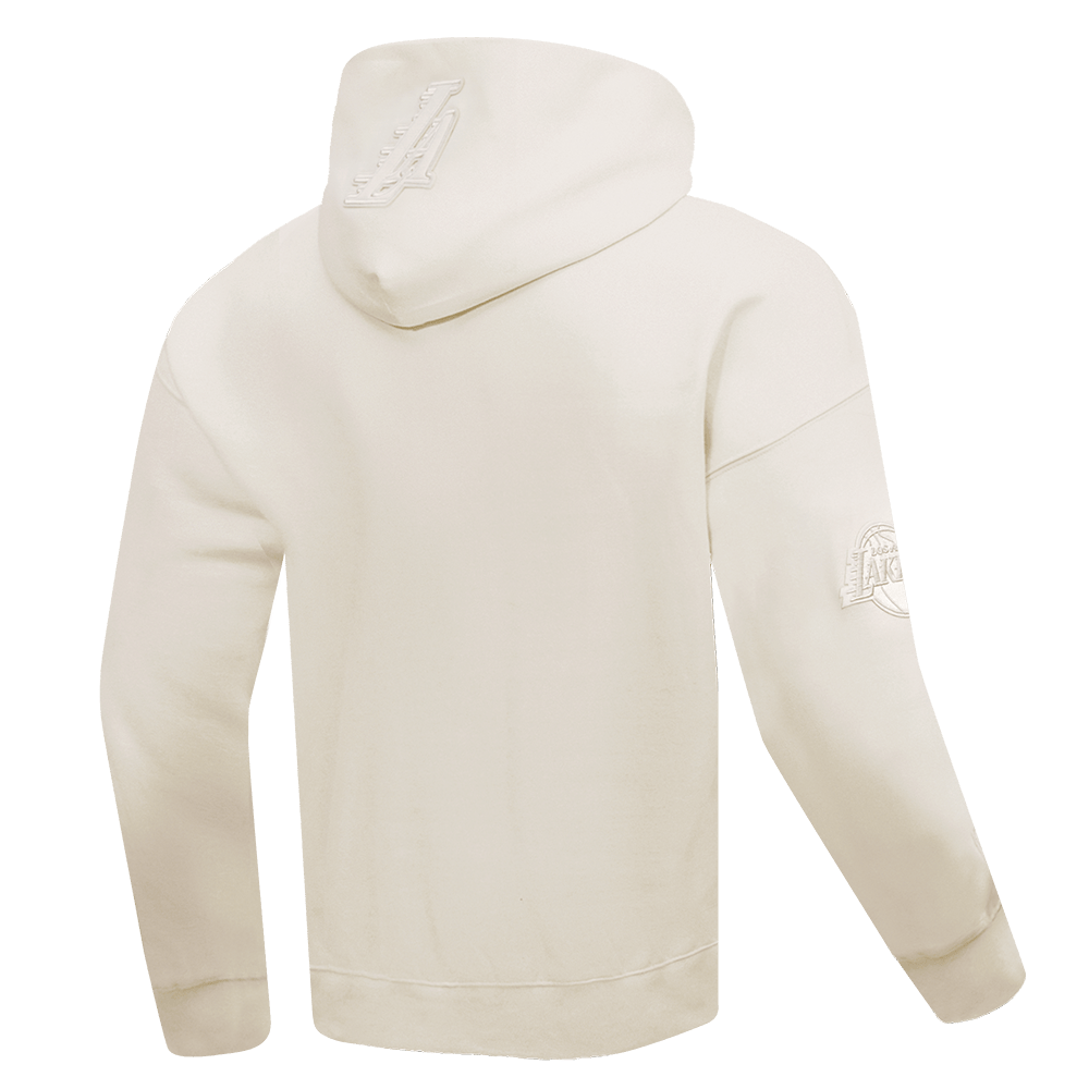 NBA LOS ANGELES LAKERS NEUTRAL Men DROP SHOULDER FLEECE PULLOVER HOODIE (EGGSHELL) product image 10, provided for visual