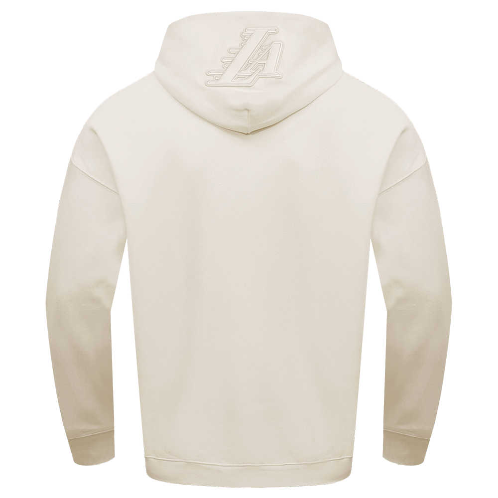NBA LOS ANGELES LAKERS NEUTRAL Men DROP SHOULDER FLEECE PULLOVER HOODIE (EGGSHELL) product image 4, provided for visual