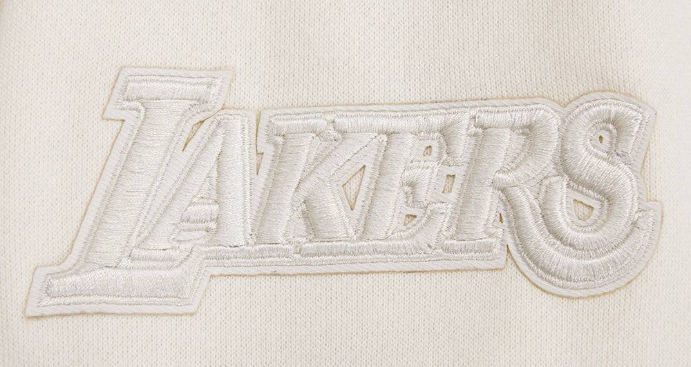 NBA LOS ANGELES LAKERS NEUTRAL Men DROP SHOULDER FLEECE PULLOVER HOODIE (EGGSHELL) product image 5, provided for visual