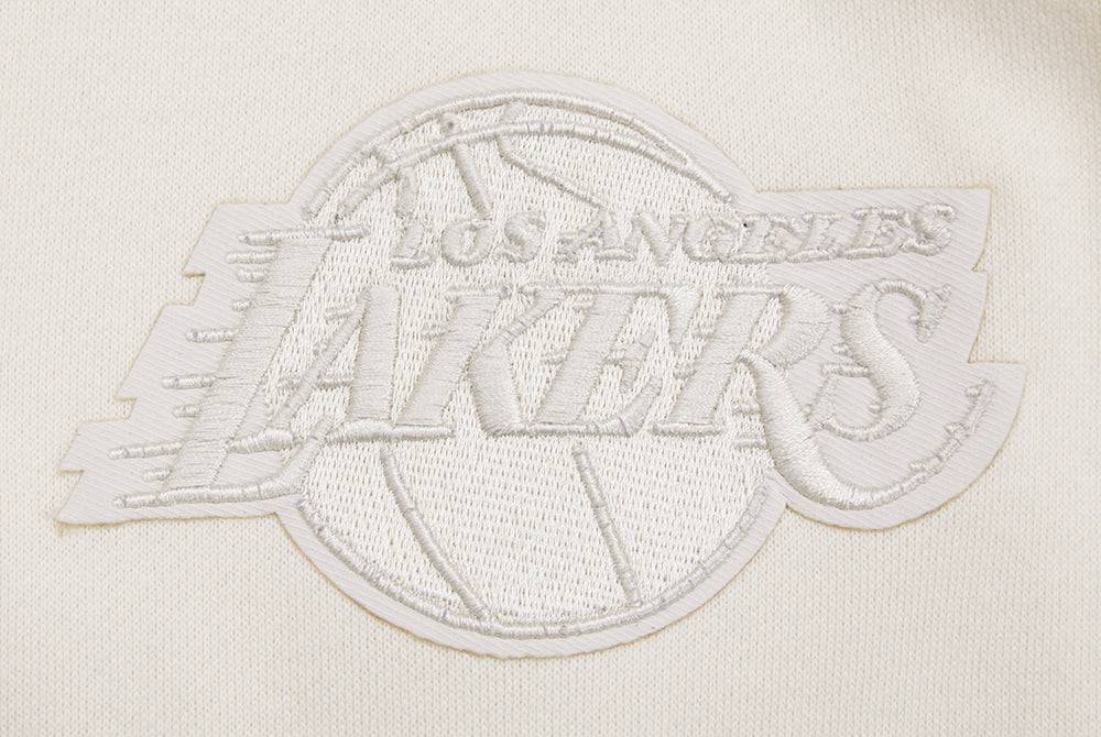 NBA LOS ANGELES LAKERS NEUTRAL Men DROP SHOULDER FLEECE PULLOVER HOODIE (EGGSHELL) product image 7, provided for visual