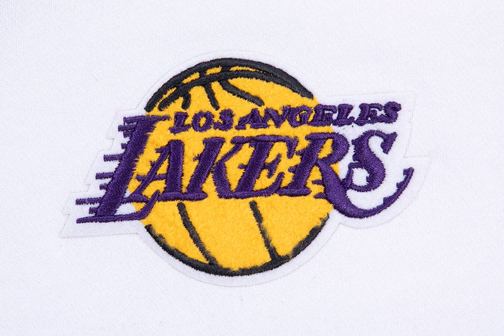 NBA LOS ANGELES LAKERS CLASSIC Women CROPPED PULLOVER HOODIE (WHITE) product image 6, provided for visual reference and