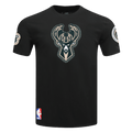NBA MILWAUKEE BUCKS DIY PICK STITCH Men SINGLE JERSEY T-Shirt (BLACK) product image 1, provided for visual reference and
