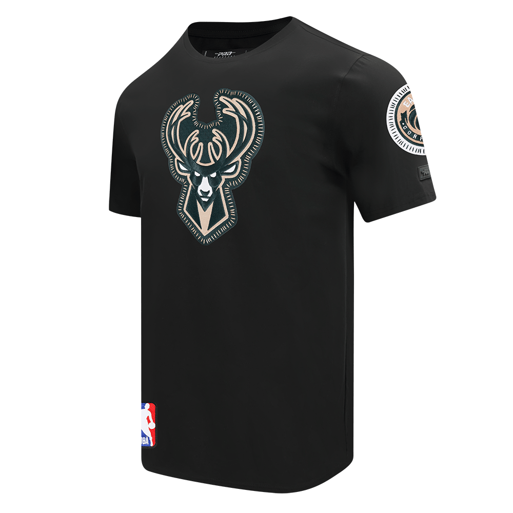 NBA MILWAUKEE BUCKS DIY PICK STITCH Men SINGLE JERSEY T-Shirt (BLACK) product image 2, provided for visual reference and