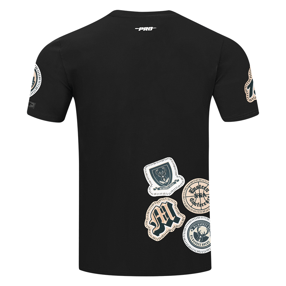 NBA MILWAUKEE BUCKS DIY PICK STITCH Men SINGLE JERSEY T-Shirt (BLACK) product image 3, provided for visual reference and