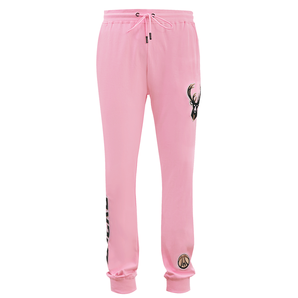NBA MILWAUKEE BUCKS CLASSIC CHENILLE Men JOGGER (PINK) product image 2, provided for visual reference and product detail