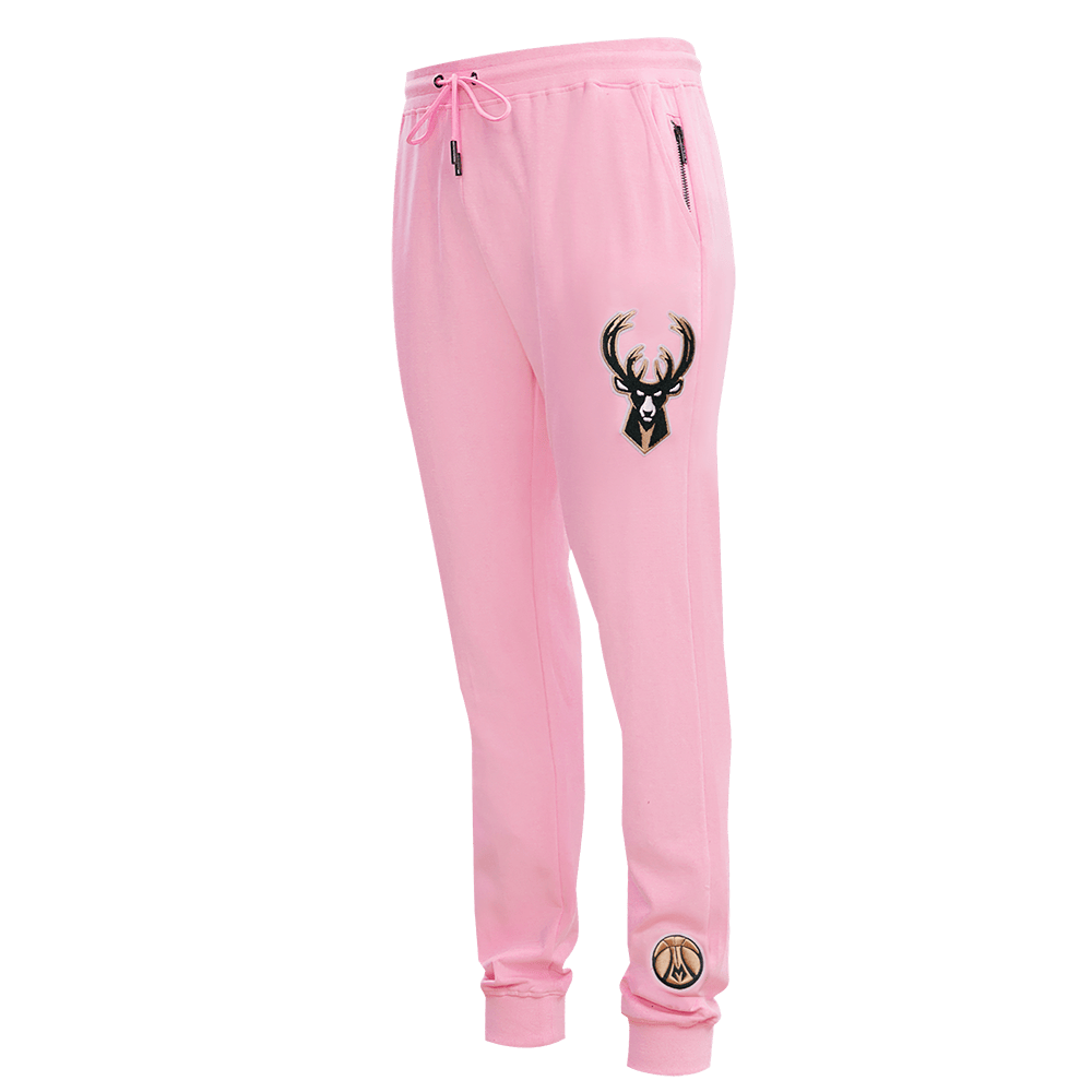 NBA MILWAUKEE BUCKS CLASSIC CHENILLE Men JOGGER (PINK) product image 1, provided for visual reference and product detail