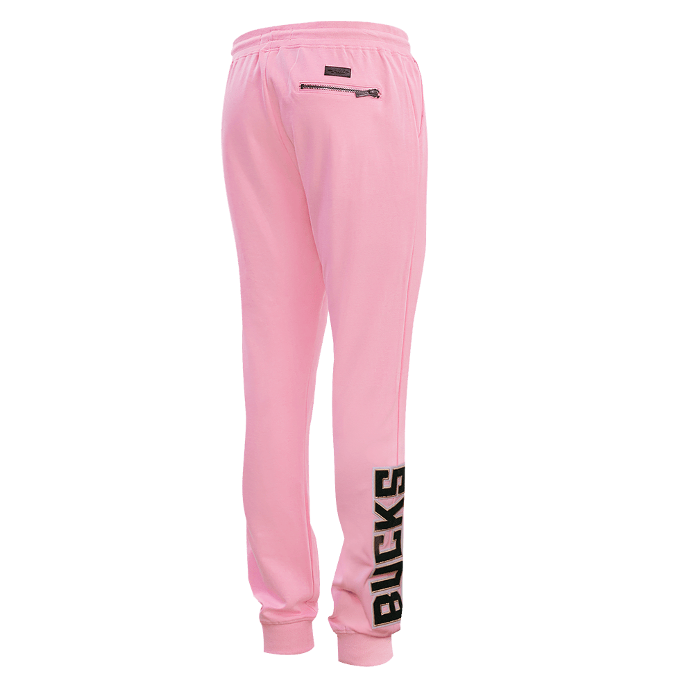 NBA MILWAUKEE BUCKS CLASSIC CHENILLE Men JOGGER (PINK) product image 3, provided for visual reference and product detail