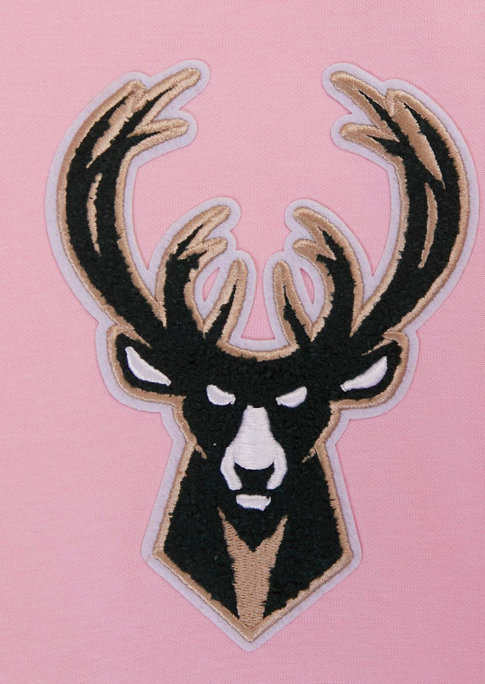 NBA MILWAUKEE BUCKS CLASSIC CHENILLE Men JOGGER (PINK) product image 5, provided for visual reference and product detail