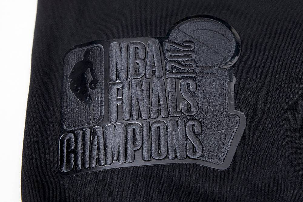 NBA MILWAUKEE BUCKS TRIPLE BLACK LOGO Men PULLOVER HOODIE (BLACK) product image 8, provided for visual reference and product