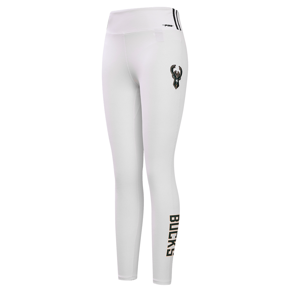 NBA MILWAUKEE BUCKS CLASSIC Women JERSEY LEGGING (WHITE) product image 1, provided for visual reference and product detail