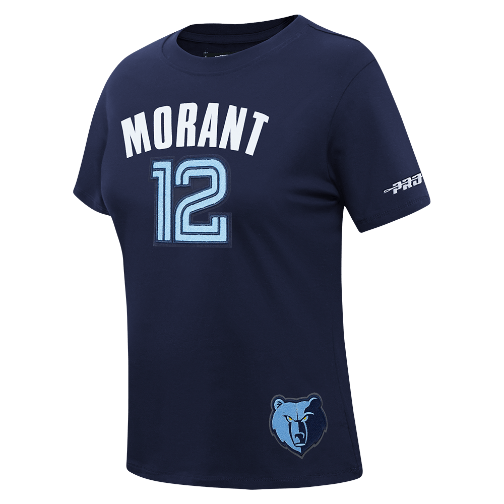 NBA MEMPHIS GRIZZLIES JA MORANT #12 CLASSIC PNN Women SJ SLIM FIT T-Shirt (MIDNIGHT NAVY) product image 4, provided for