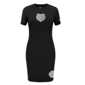 NBA MEMPHIS GRIZZLIES REVERSE FRENCH TERRY Women BODYCON DRESS (BLACK) product image 1, provided for visual reference and