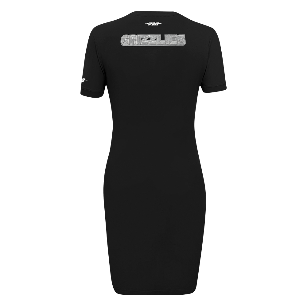NBA MEMPHIS GRIZZLIES REVERSE FRENCH TERRY Women BODYCON DRESS (BLACK) product image 3, provided for visual reference and