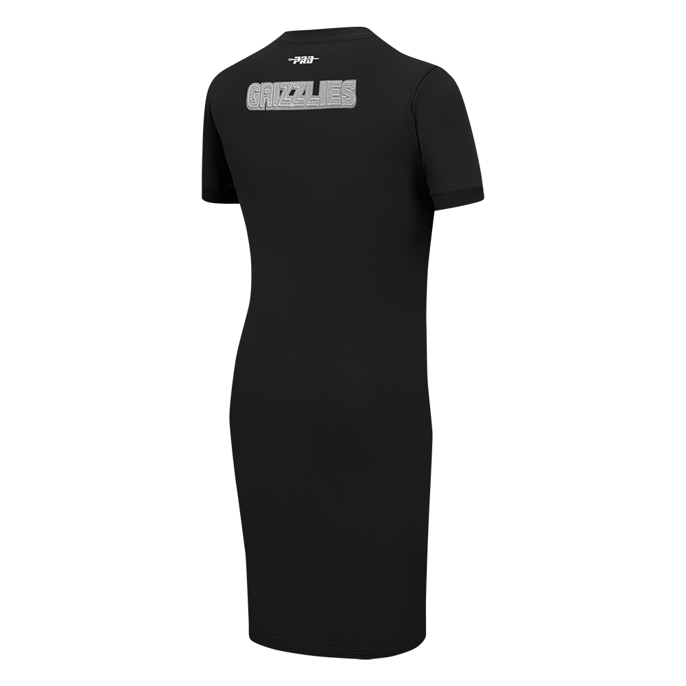 NBA MEMPHIS GRIZZLIES REVERSE FRENCH TERRY Women BODYCON DRESS (BLACK) product image 4, provided for visual reference and