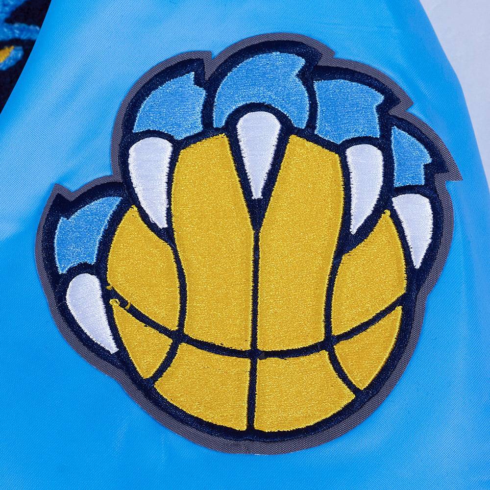 NBA MEMPHIS GRIZZLIES RETRO CLASSIC Women RIB SATIN JACKET (UNIVERSITY BLUE) product image 8, provided for visual reference